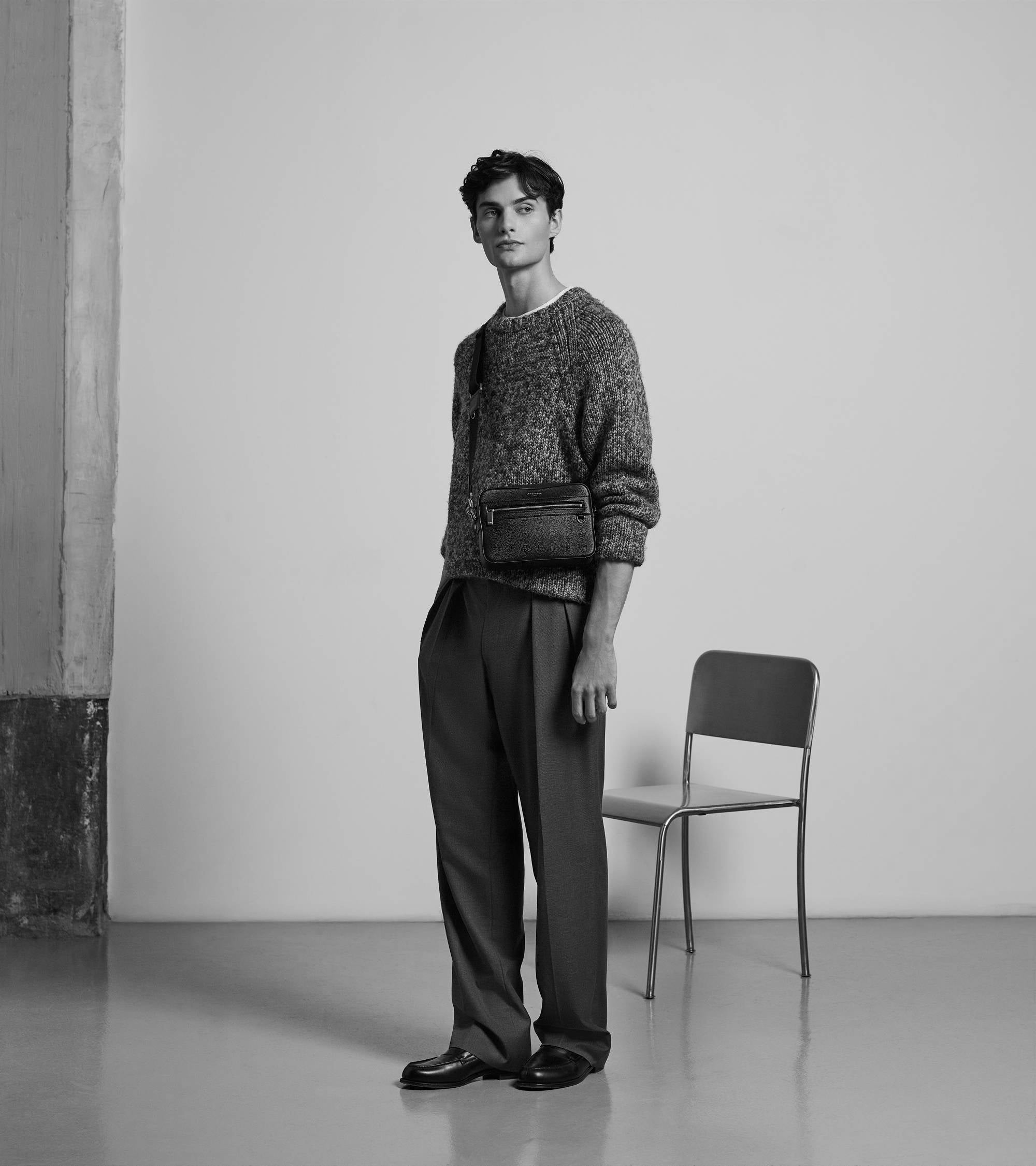 Petite sacoche Emile en cuir grainé