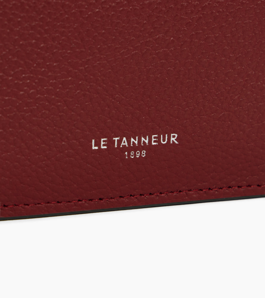 Emile card holder in grained leather