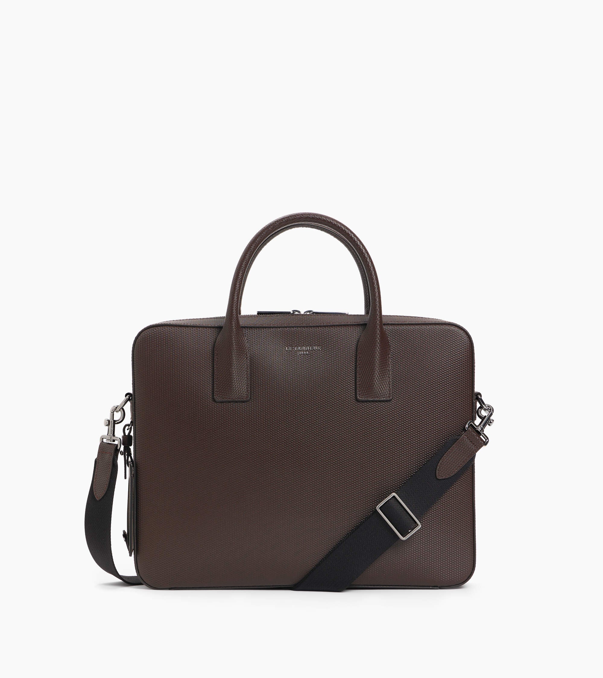 Porte document slim 14" Emile en cuir signature T