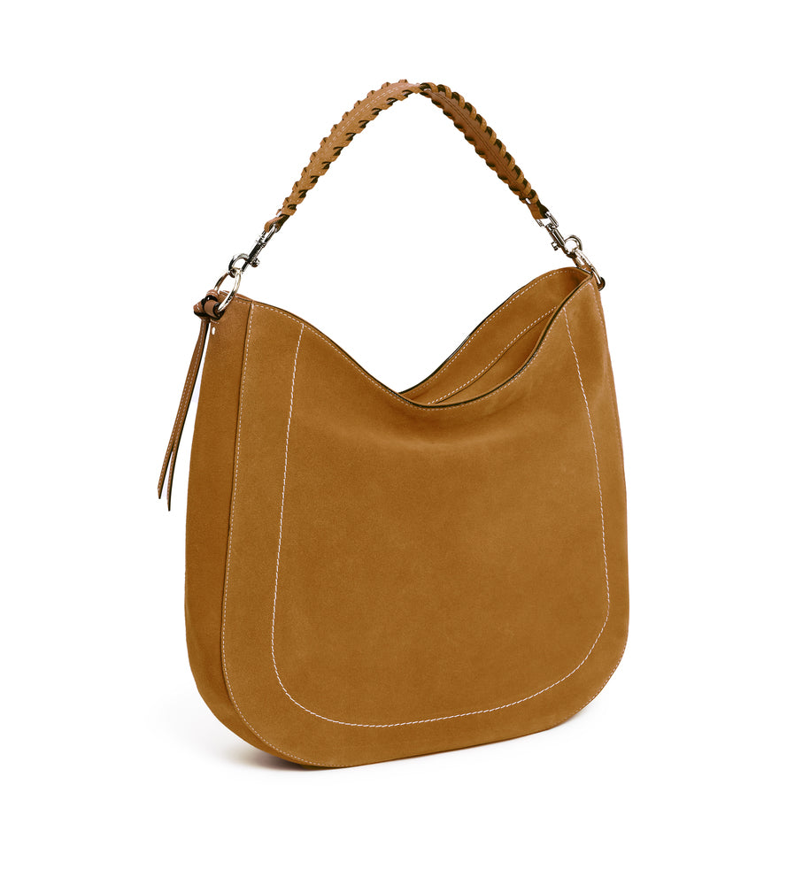 Sac hobo moyen modèle Ella en cuir grainé et nubuck
