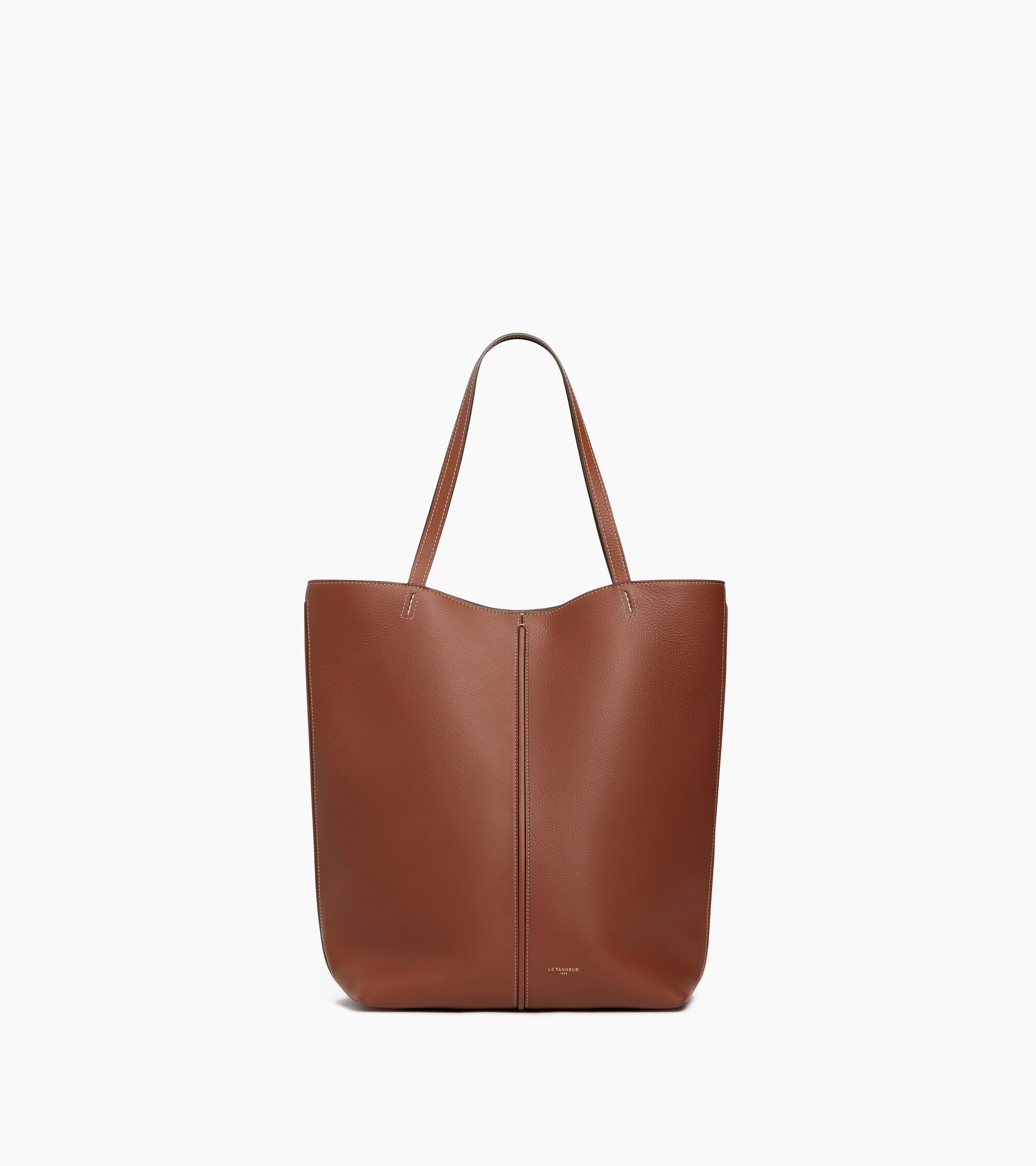 Sac cabas moyen modèle Hortense en cuir grainé double face