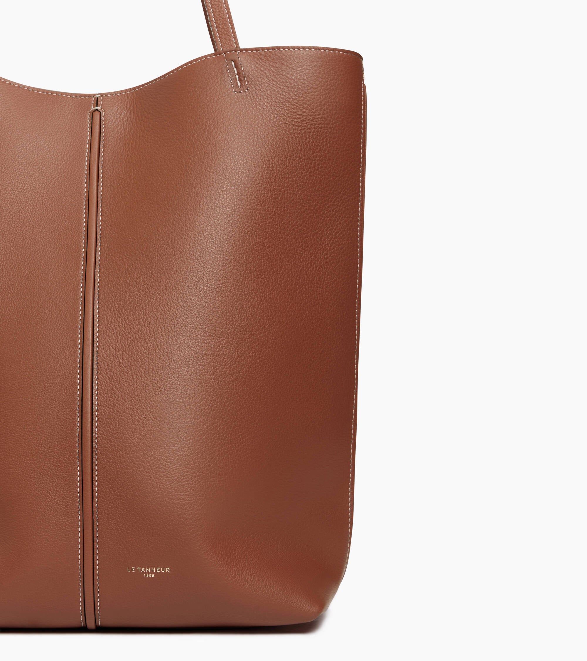 Sac cabas moyen modèle Hortense en cuir grainé double face