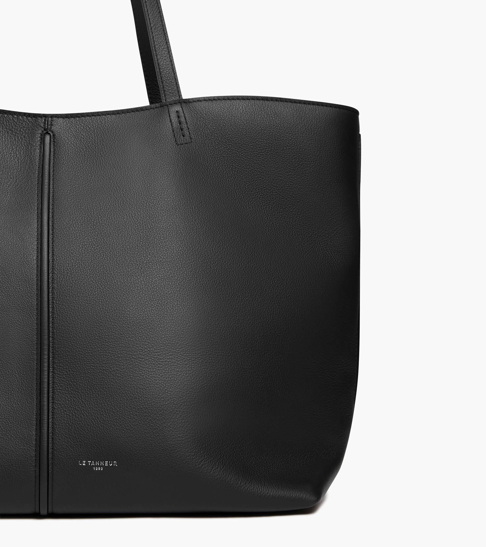 Sac cabas grand modèle Hortense en cuir grainé double face