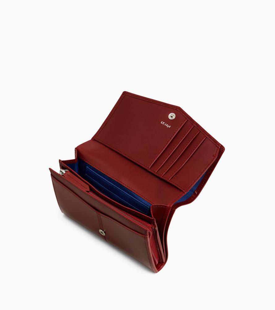 Portefeuille moyen modèle Charlotte en cuir lisse