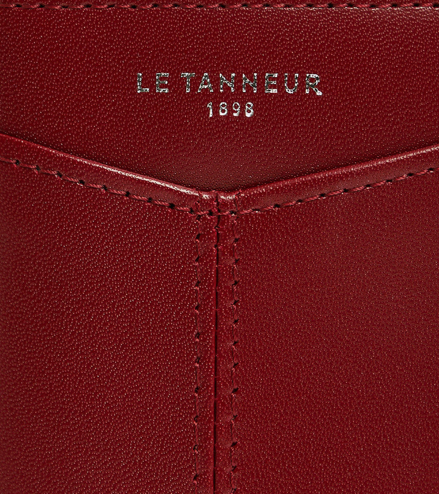 Charlotte vertical card holder in smooth leather