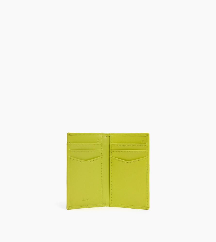 Charlotte vertical card holder in smooth leather