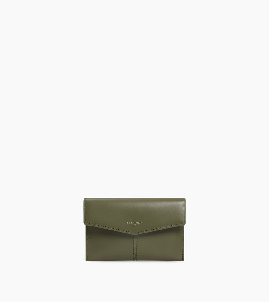 Charlotte medium envelope pouch in smooth leather