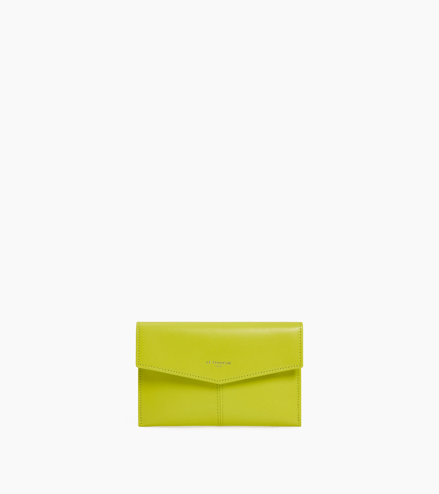 Pochette enveloppe moyen modèle Charlotte en cuir lisse