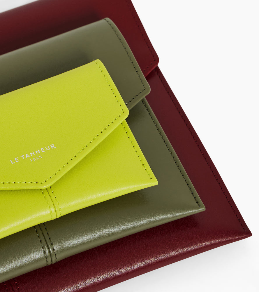 Trio de pochettes Charlotte en cuir lisse