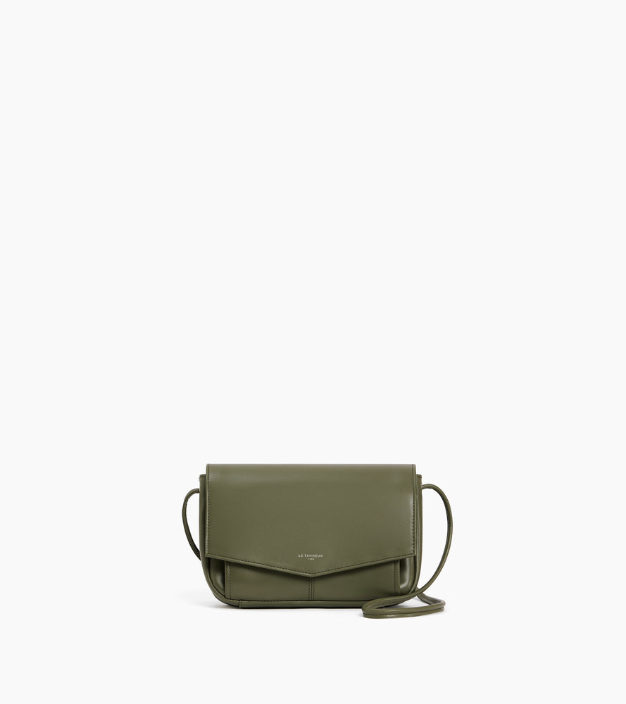 Charlotte smooth leather clutch bag with removable shoulder strap