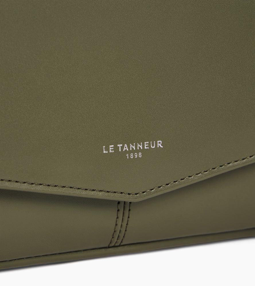 Charlotte smooth leather clutch bag with removable shoulder strap