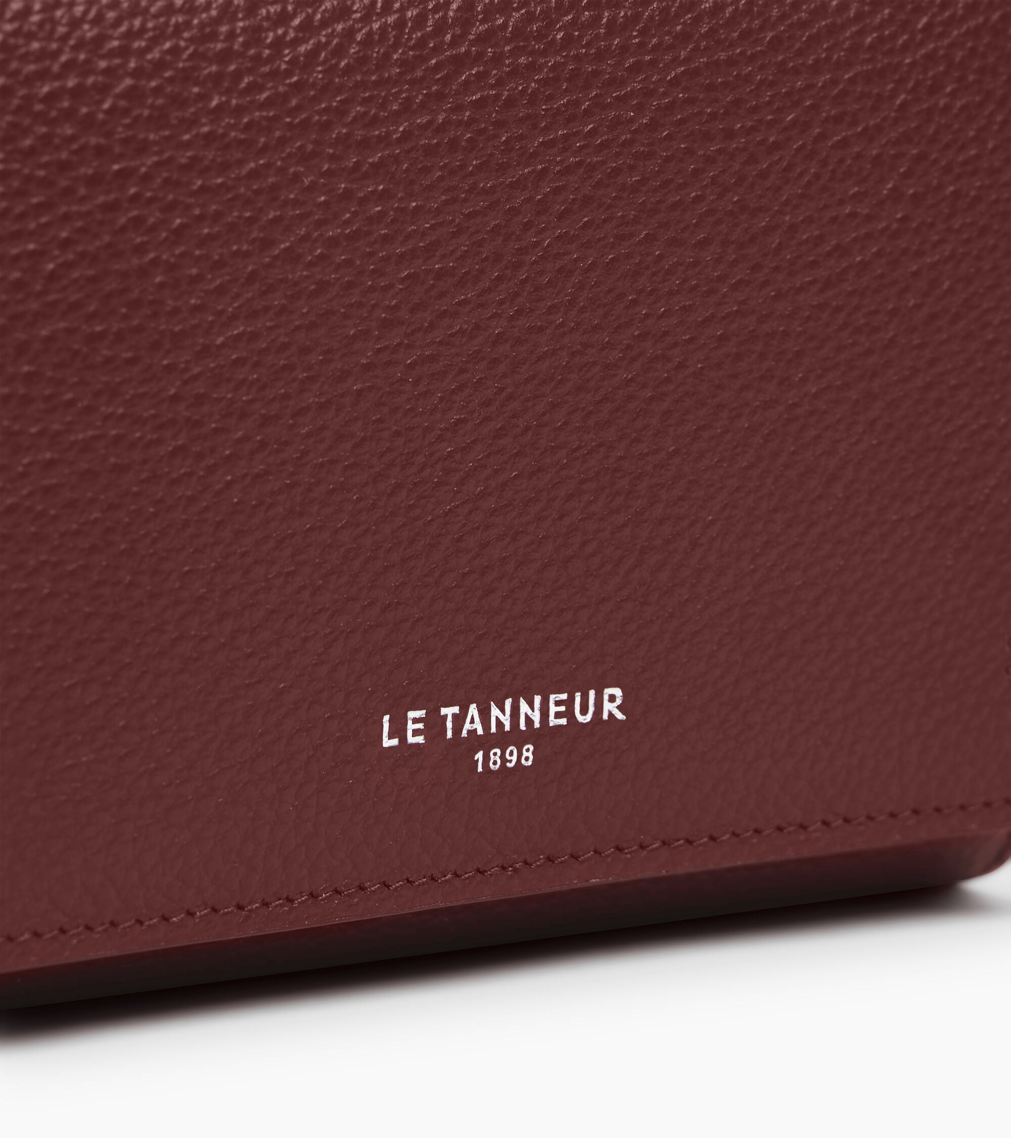 Portefeuille moyen modèle à rabat Louison en cuir grainé