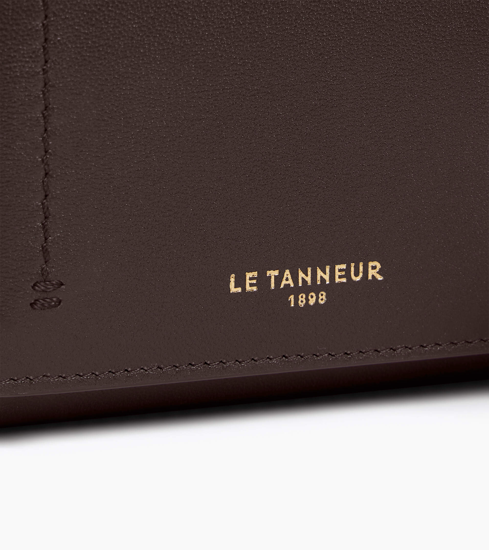 Petit portefeuille à rabat Louison en cuir lisse