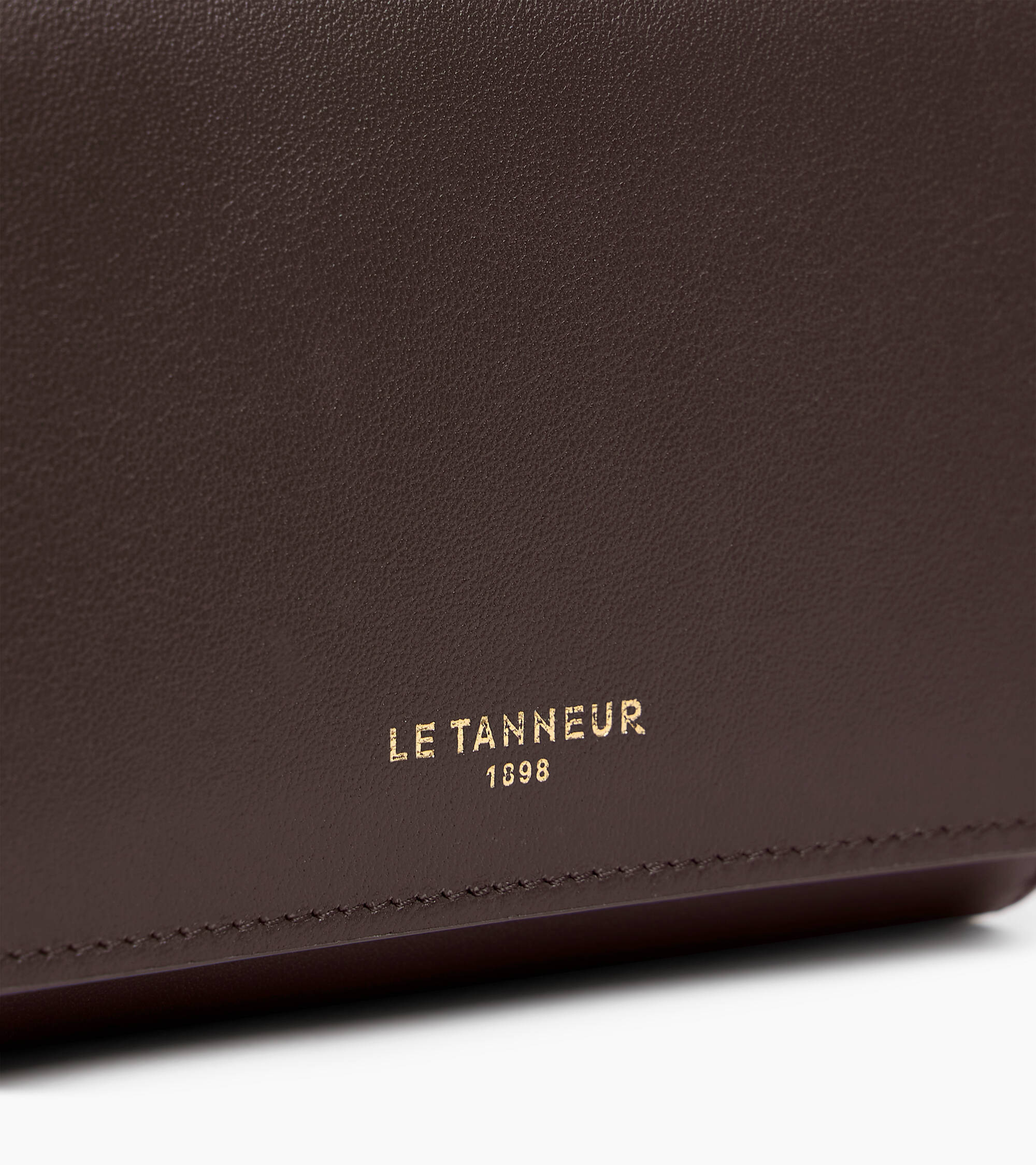 Portefeuille moyen modèle à rabat Louison en cuir lisse