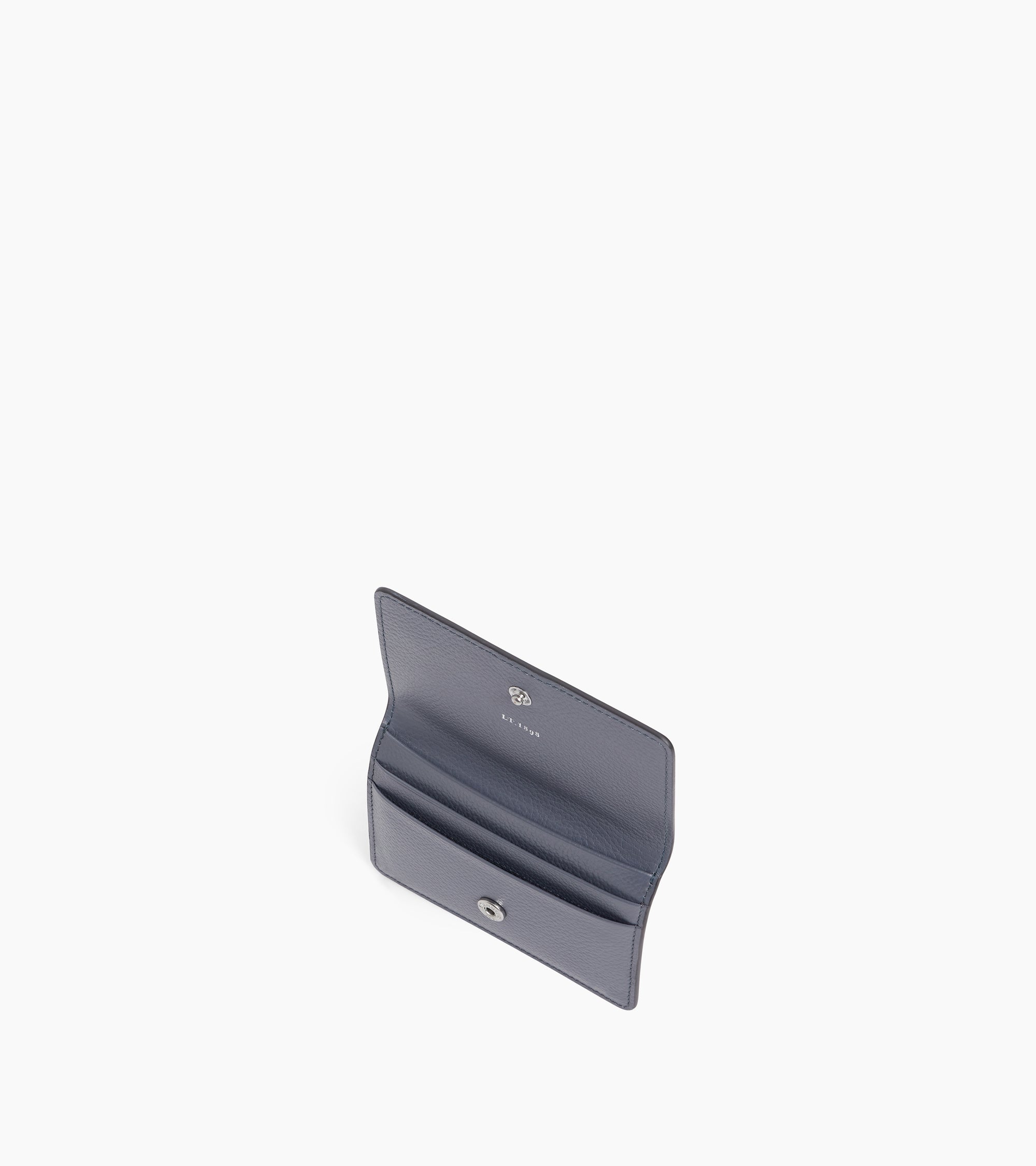 Petit porte cartes à rabat Louison en cuir grainé