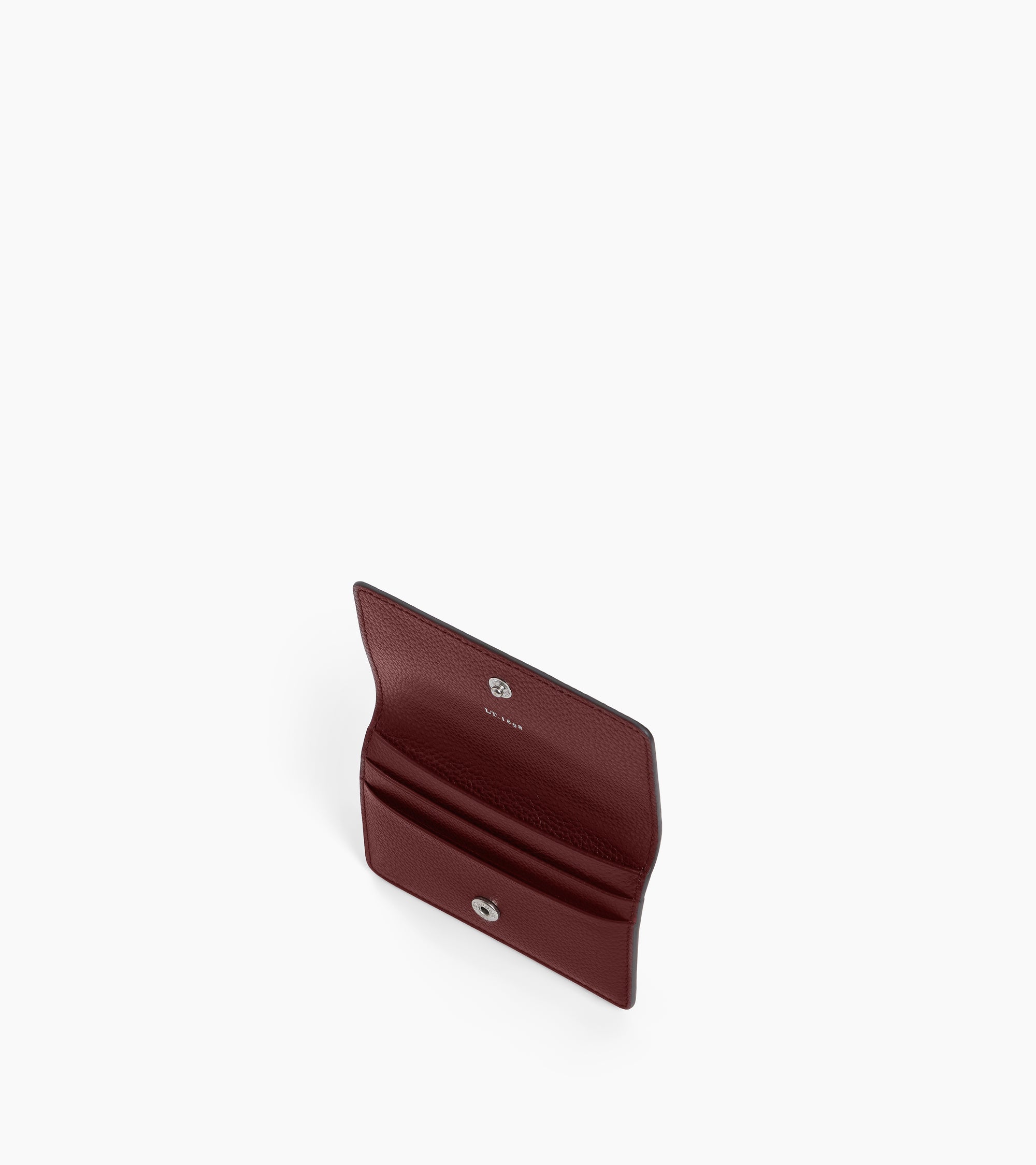 Petit porte cartes à rabat Louison en cuir grainé