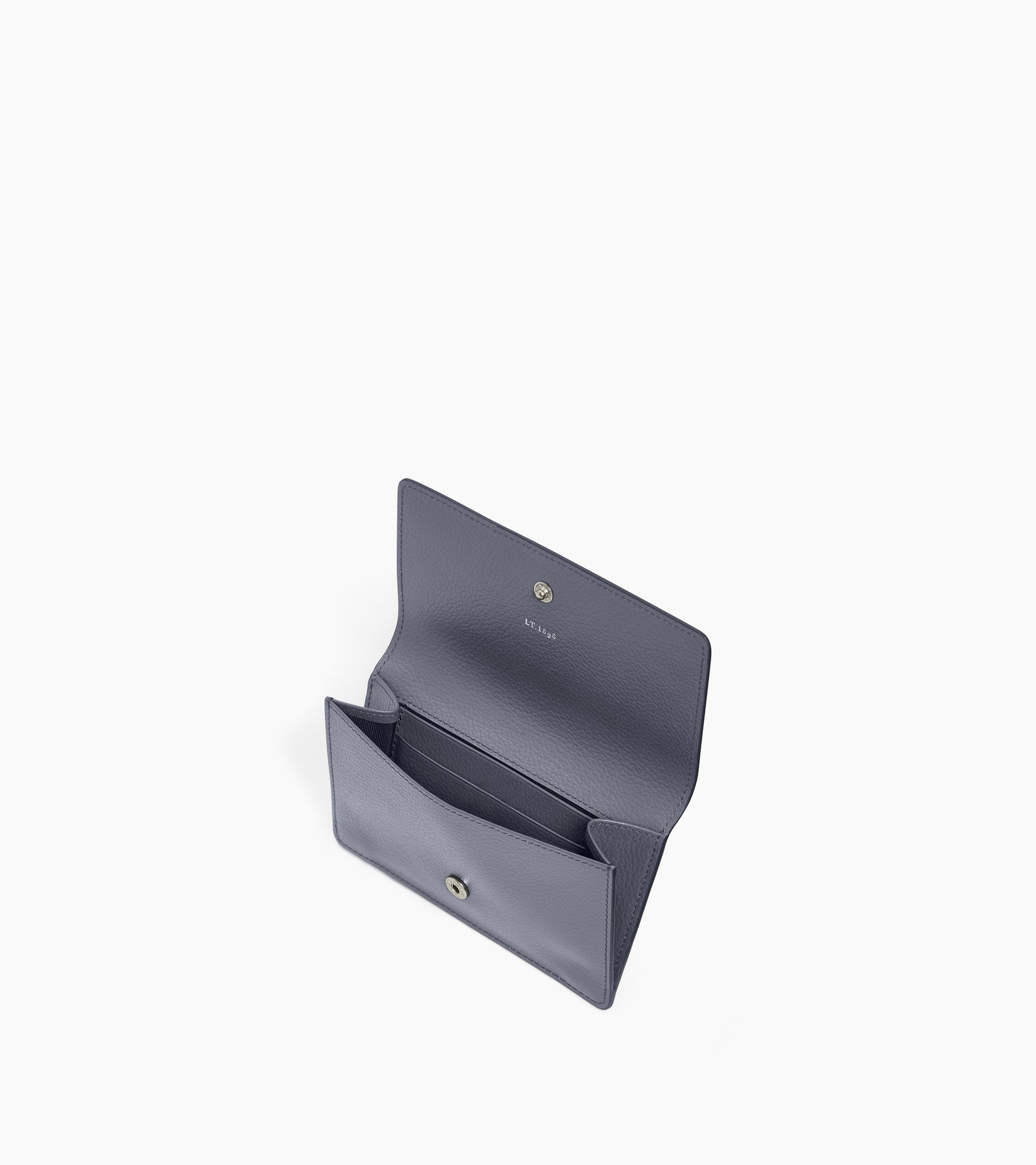Porte cartes à rabat moyen modèle Louison en cuir grainé