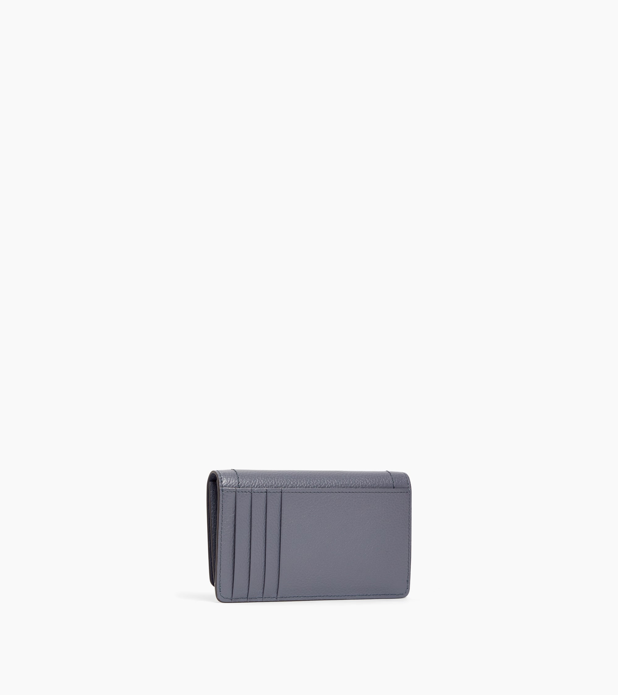 Porte cartes à rabat moyen modèle Louison en cuir grainé