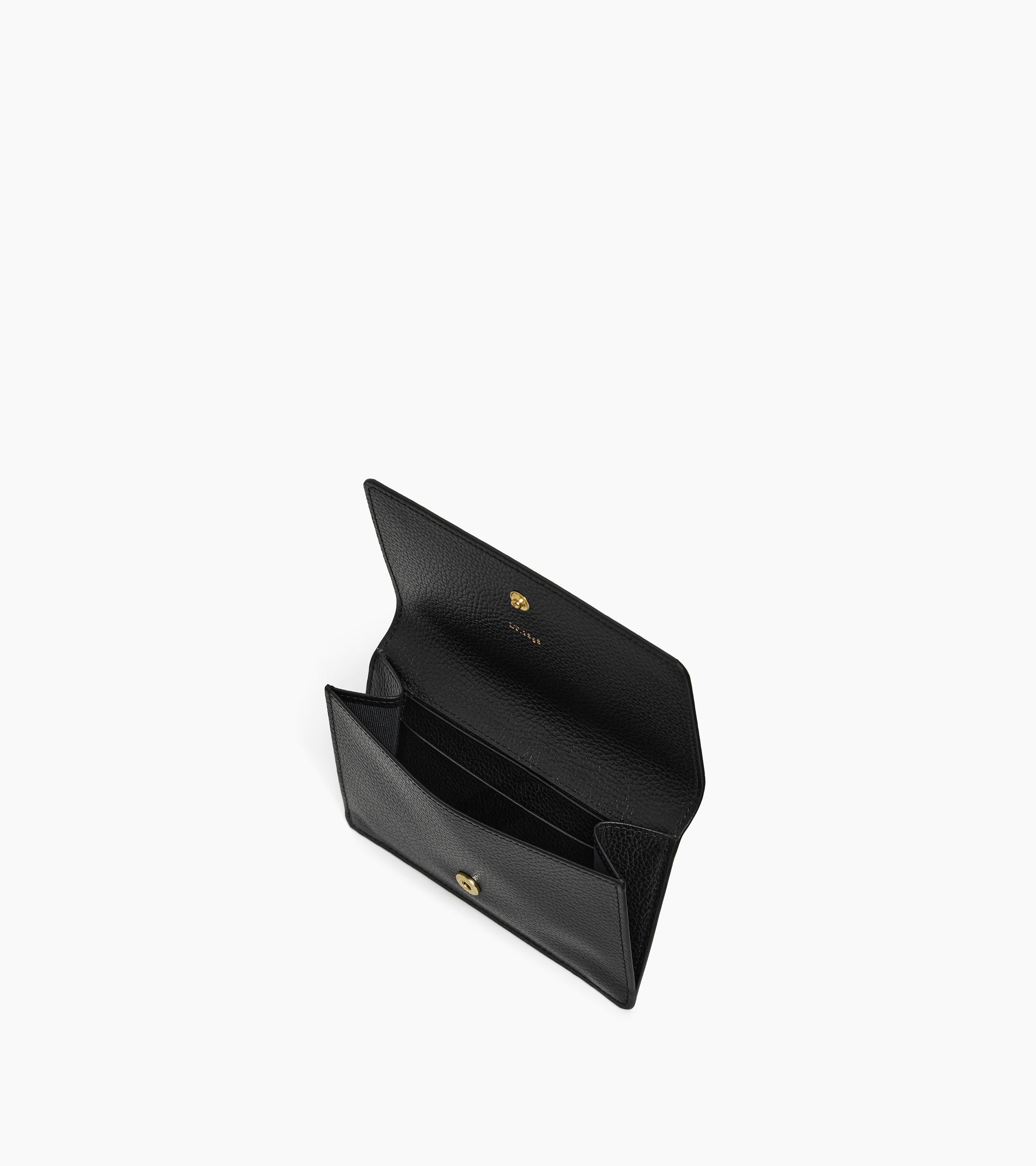 Porte cartes à rabat moyen modèle Louison en cuir grainé