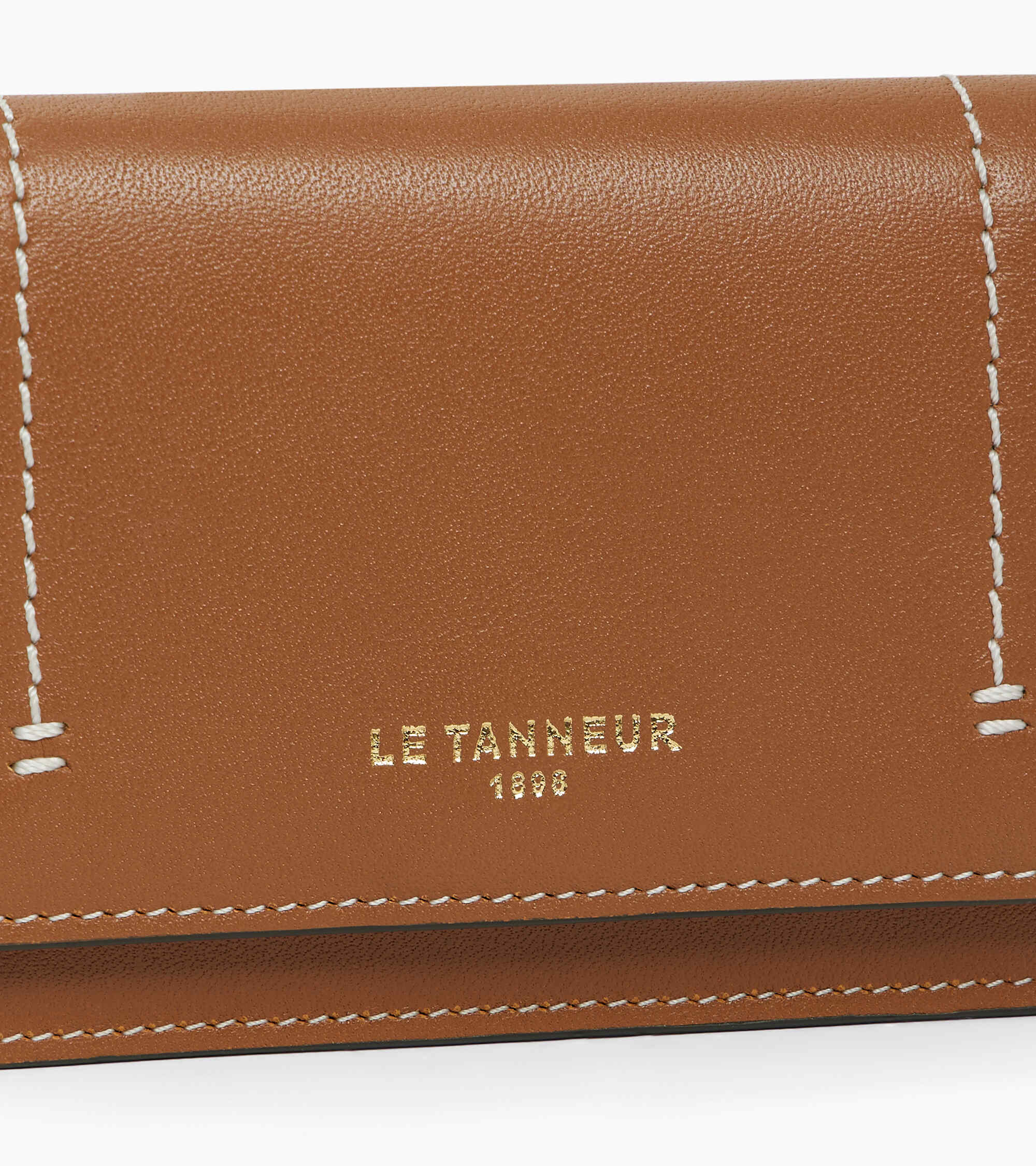 Petit porte cartes à rabat Louison en cuir lisse