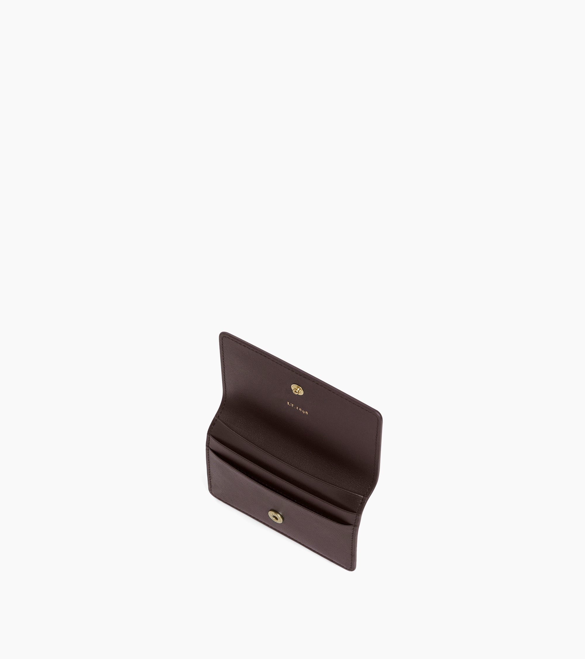 Petit porte cartes à rabat Louison en cuir lisse
