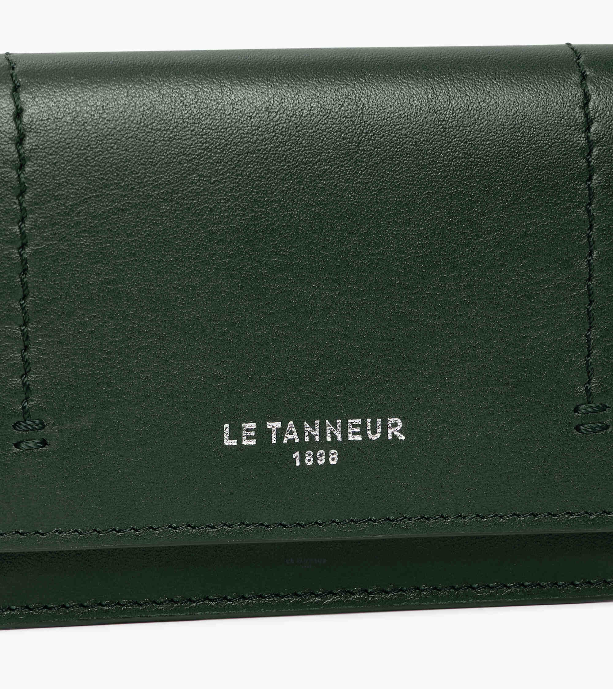 Petit porte cartes à rabat Louison en cuir lisse
