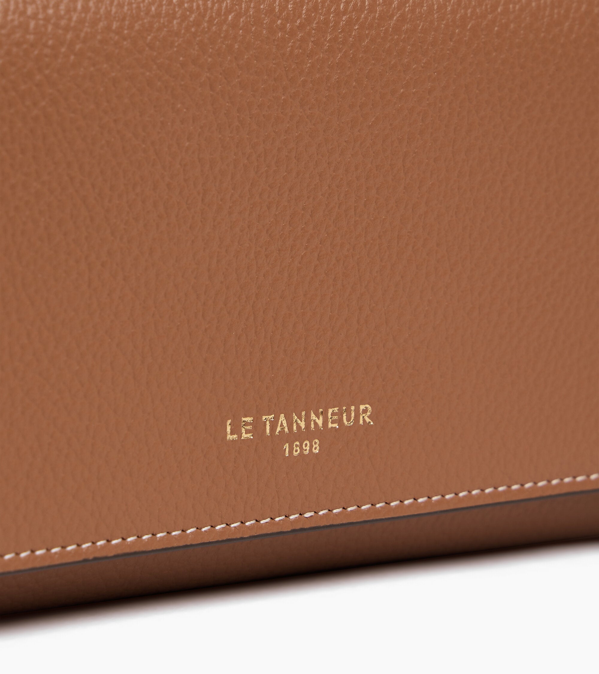 Grand portefeuille à rabat Louison en cuir grainé