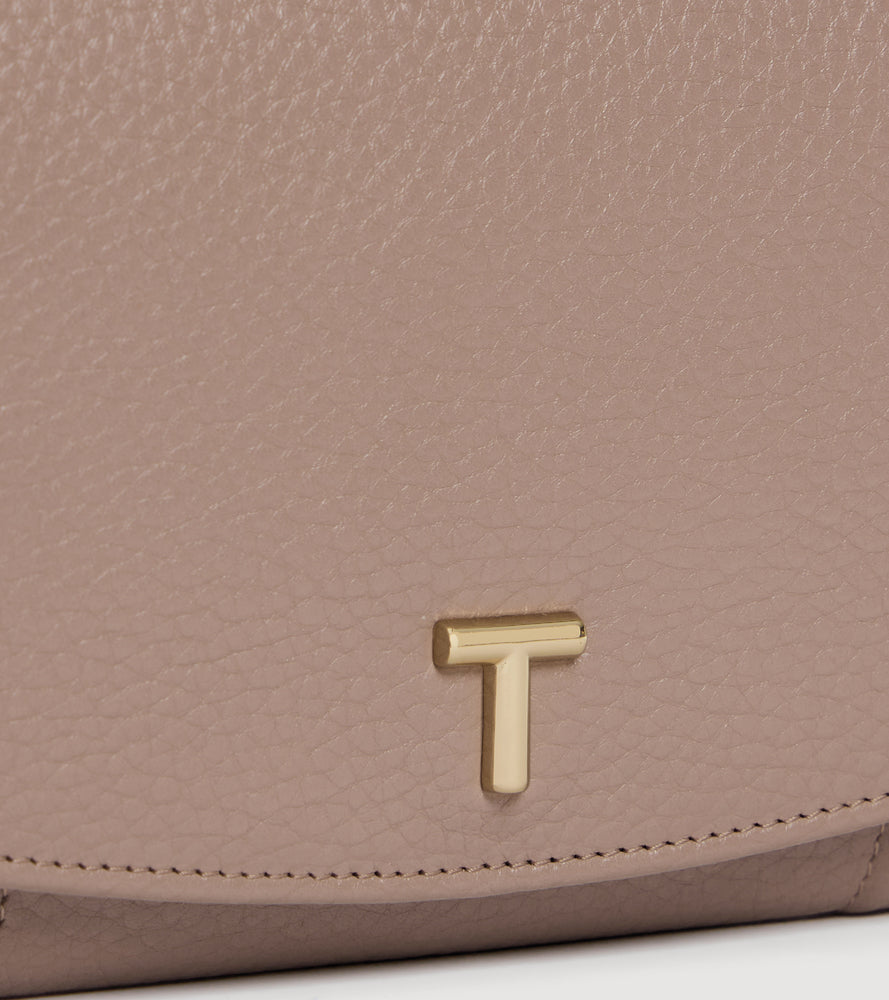 Grand portefeuille à rabat Romy en cuir grainé