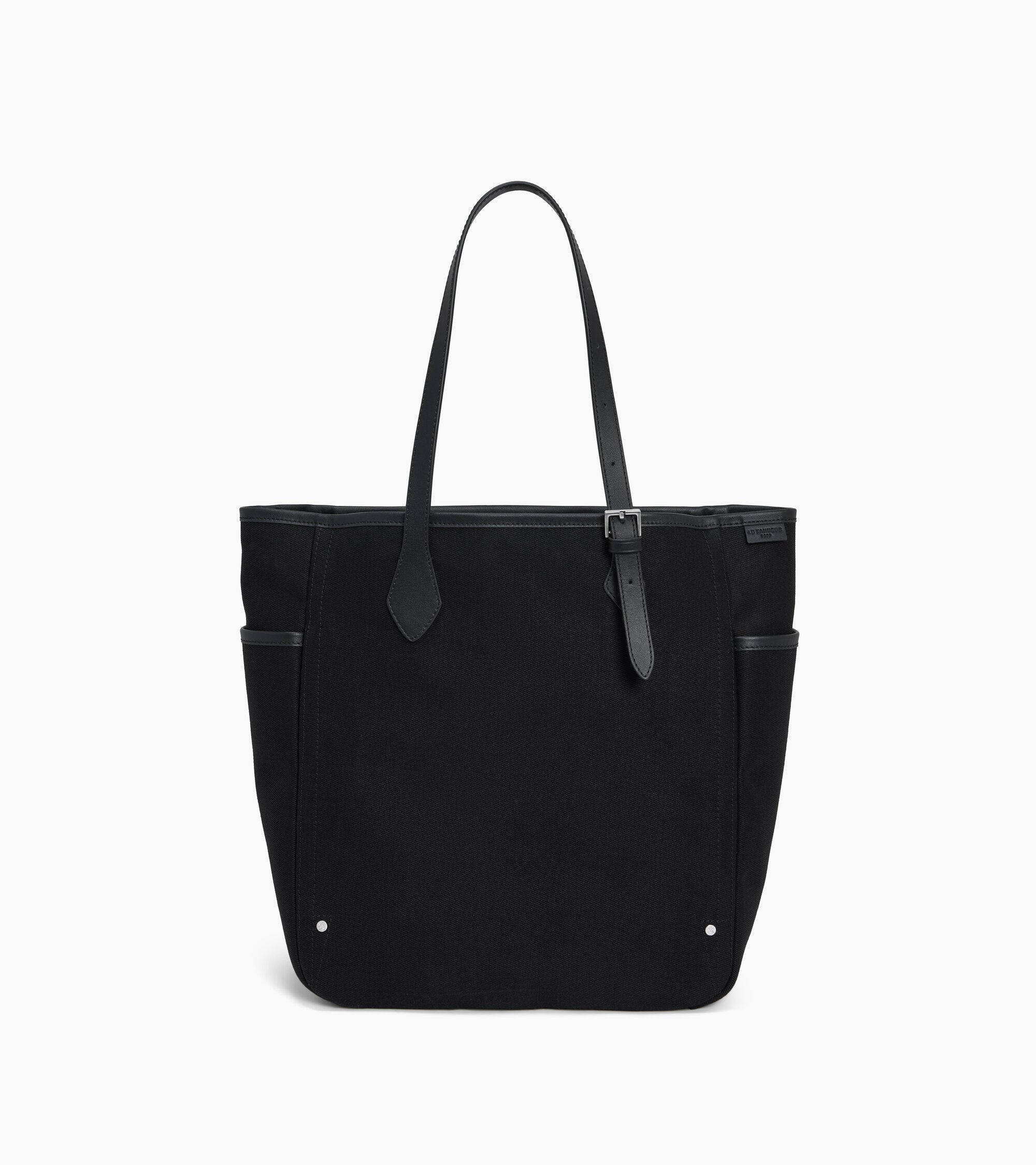 Sac cabas moyen modèle Solveig en toile coton et cuir lisse