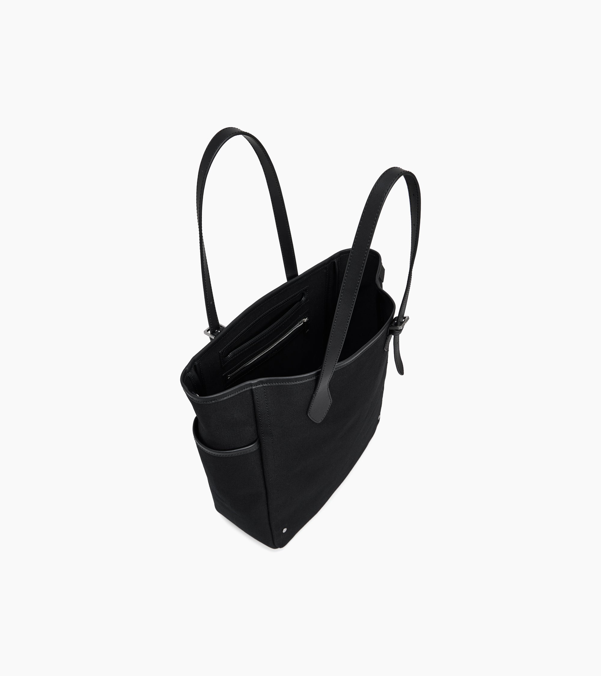 Sac cabas moyen modèle Solveig en toile coton et cuir lisse