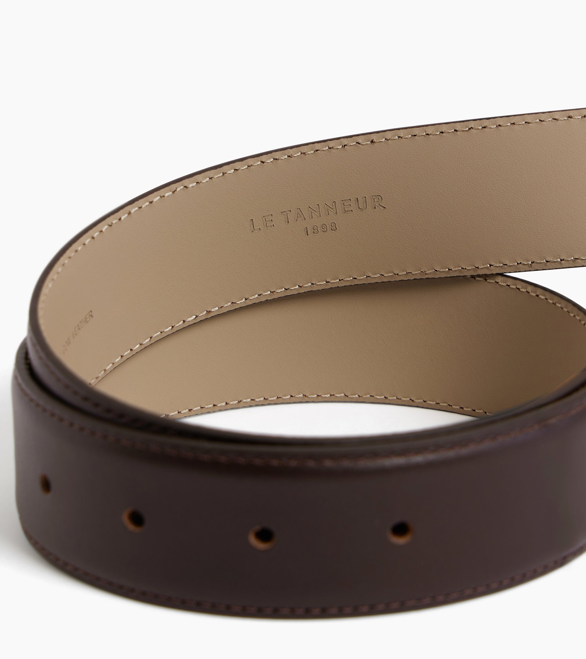 Ceinture homme avec boucle rectangle en cuir lisse